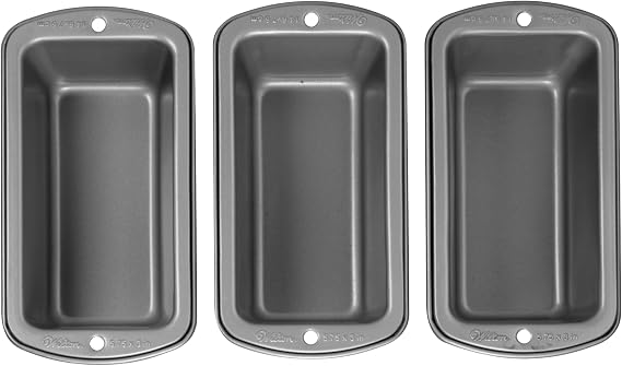 Wilton Recipe Right Loaf Pan for Baking, Mini Size, Single Cavity, Set of 3