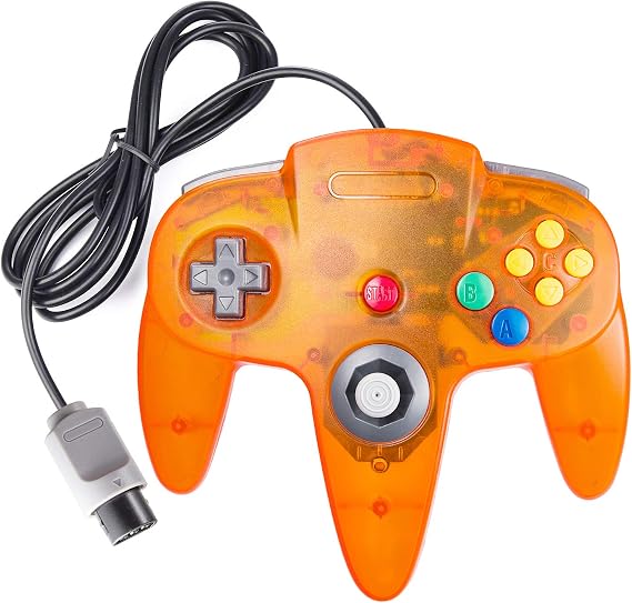 miadore Classic N64 Controller Joystick Remote for N64 Video Game System N64 Console-Clear Orange