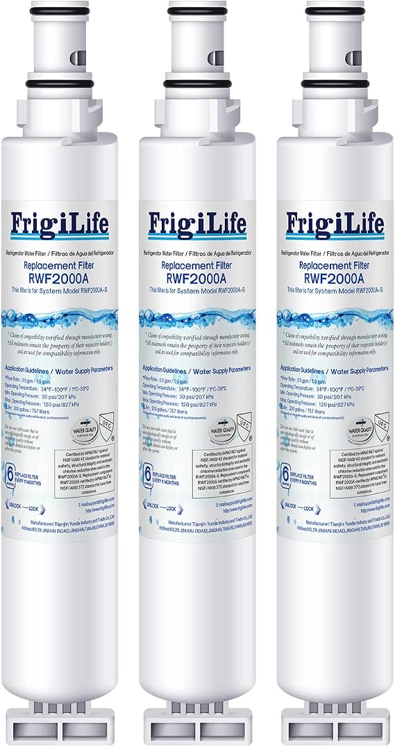 4396701 Replacement for Whirlpool 4396701, Kenmore 9915, 4396702 EDR6D1, RWF2000A,WF293, EveryDrop Filter 6, LC200V, SGF-W10, L200V, EFF-6001A, Refrigerator Water Filter 3PACK