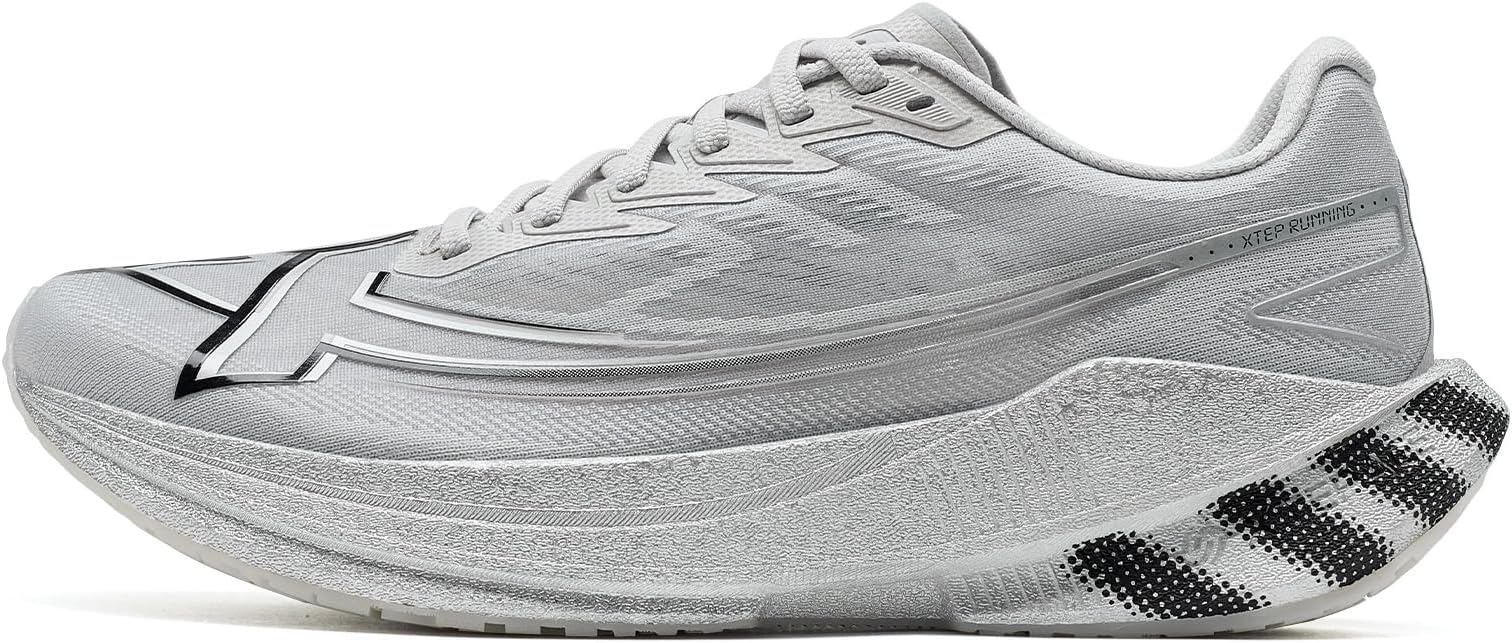 XTEP Men's Running Shoes, Entry-Level Marathon Running Shoes, Carbon Plate in Shovel Shape, 70% Cushioning, Lightweight Competition Running Shoes, Breathable, Non-Slip, Cushioned