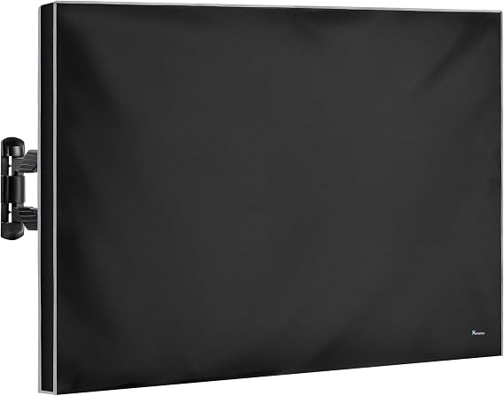 Garnetics Outdoor TV Cover 85 Inch Waterproof, Weatherproof TV Enclosures with Smart Shield Screen Protectors, Ideal for Outdoor Use, Moving, and Storage - Black