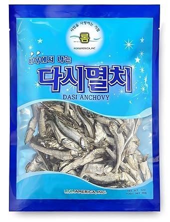 ROM AMERICA Korean Large Whole Dried Anchovies Dashida Anchovy for Broth Soup Stock and Asian Cooking, 12 oz Pack of 1