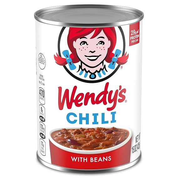 Wendy's Chili With Beans, Canned Chili, 15 oz. Can