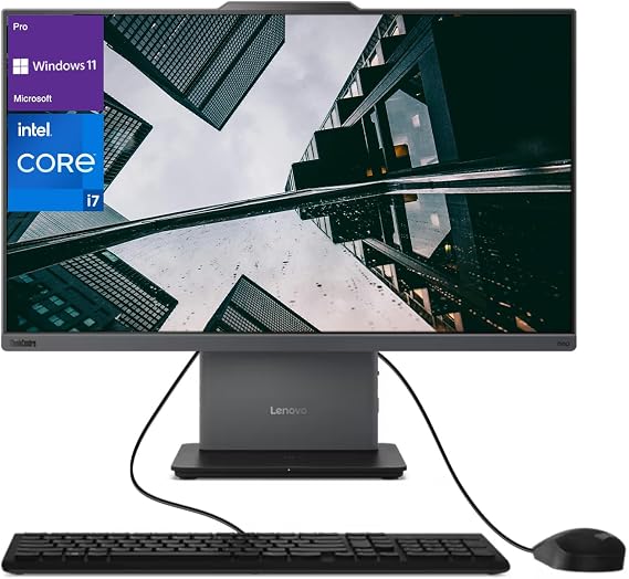 Lenovo ThinkCentre Neo 50a Business All-in-One, 23.8" FHD Anti-Glare Display, Intel Core i7-13620H, 16GB DDR5 RAM, 512GB SSD, Wired KB & Mouse, HDMI, RJ-45, Webcam, Wi-Fi 6, Windows 11 Pro, Black