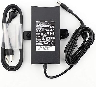 Genuine 130W 19.5V 6.7A ACDC Adapter Compatible with Dell ADP-130DB B ADP-130DBB 0JU012 JU012 330-1830 330-1829 0X9366 X9366 WRNKW 0WRNKW PA-4E PA-13 LA130PM121 19.5VDC 6700mA Power Supply Charger