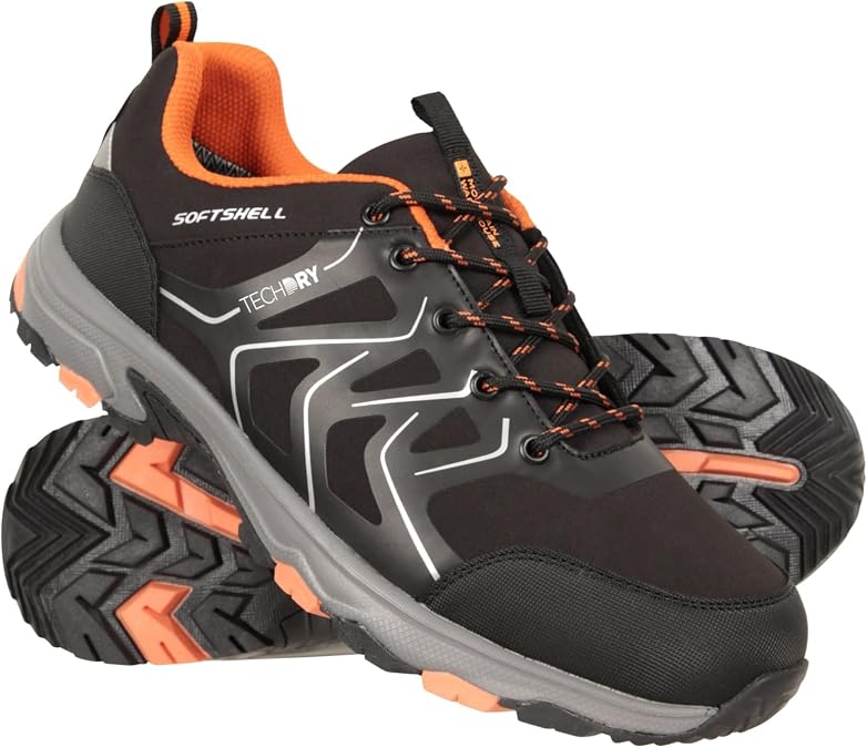 Mountain Warehouse Shadow Mens Waterproof Softshell Shoes - IsoDry Upper Rain Footwear, Phylon Midsole Boots, High Traction - Spring Summer, Outdoors, Camping