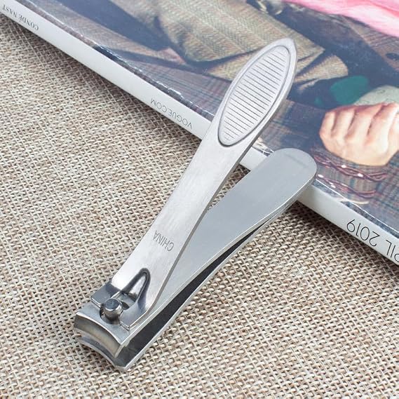 Stainless Steel Fingernail Clippers, Large Curved Toenail Clippers for Seniors, Fingernail Clipper Adult Nail Cutter for Men Women