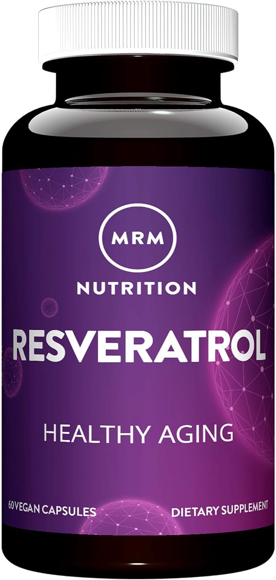 MRM Nutrition Resveratrol 100mg - for Women and Men, Vegan - 60 Servings