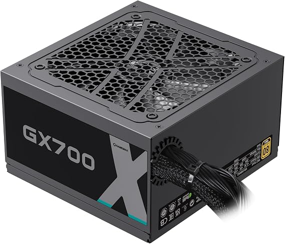 GAMEMAX GX-700 80 Plus Gold Power Supply, LLC and DC-DC Circuit, FDB Fan, Non Modular, Black
