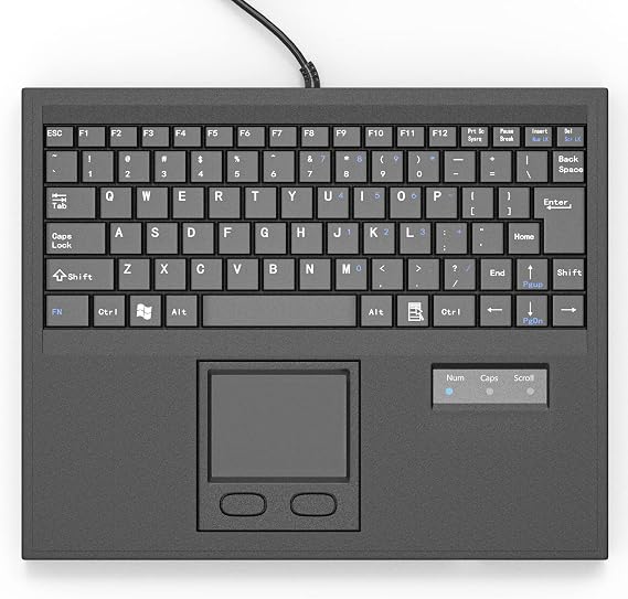 E-SDS USB Wired Industrial Machine Keyboard with Touchpad & Built-in Hub
