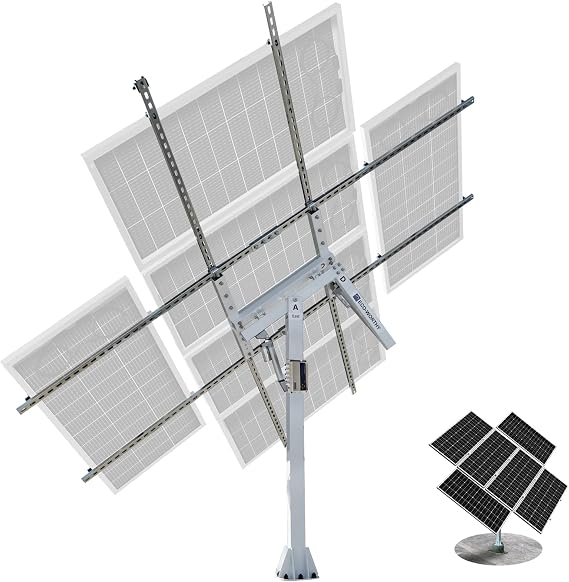 ECO-WORTHY Solar Panel Mount Dual Axis Tracking System (Increase by 40% Power) with Tracker Controller Complete Solar Tracker Kit Ideal for Various Solar Panels for Yard/Farm/Field