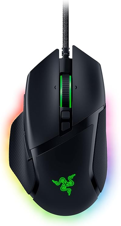 Razer Basilisk V3 USB Gaming Mouse, 11 Buttons, 26000DPI Focus+ Sensor, Optical Switch, Razer HyperScroll Tilt Wheel, Chroma Lighting, RZ01-04000100-R3M1, Black