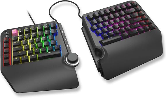 Cloud Nine ErgoTKL Ergonomic Tenkeyless Mechanical Keyboard for PC Kailh Brown TKL RGB Backlit Ergo Split Key Board