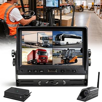HD 720P Wireless Camera with 7-inch Display, Supports Video Recording, for Trailer/RV/Truck/Car/Tractor ACT501/forklift