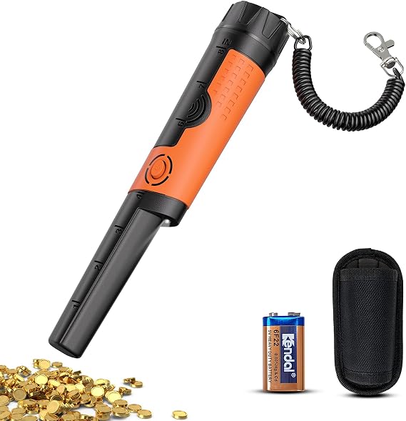 SUNPOW Metal Detector Pinpointer for Adults & Kids - Waterproof Handheld Pin Pointer Wand - High Sensitivity 360 Detection - Easy to Use 2 Alert Modes - Treasure Pinpointing Finder Probe - OTMD12