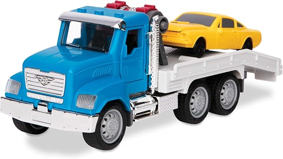Driven by Battat 7-Inch Tow Truck Toy with Lights & Sounds, Movable Parts, City Vehicle for Boys & Girls, Durable Design, Realistic Details, 3+ Years Toy for Kids