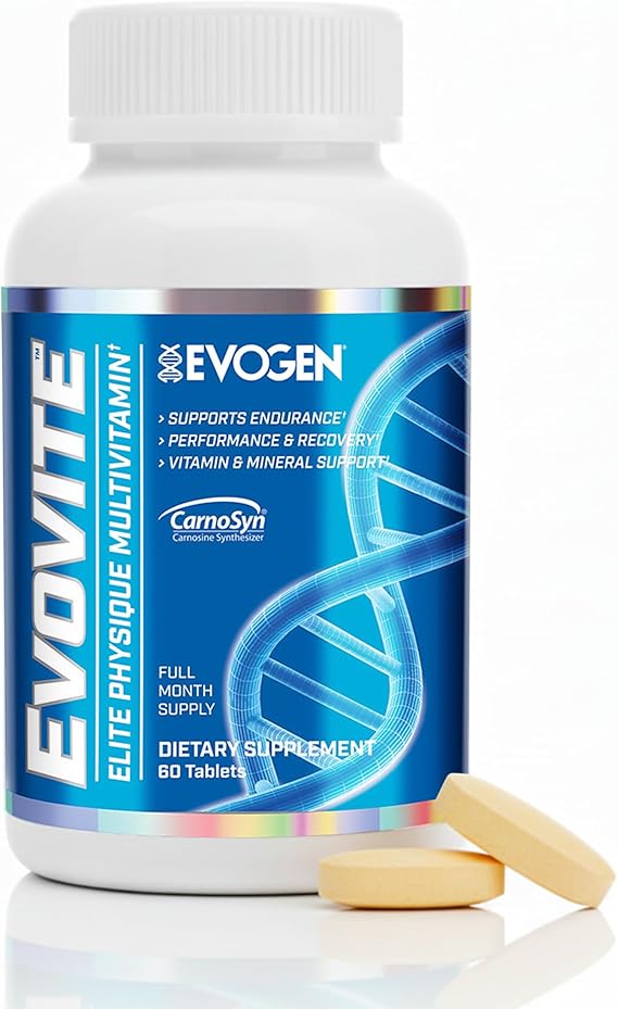 Evogen Evovite - Elite Physique Multivitamin for Women & Men | Advanced Formula for Endurance, Recovery, Joint Health | Vitamins & Mineral Support | 30 Servings