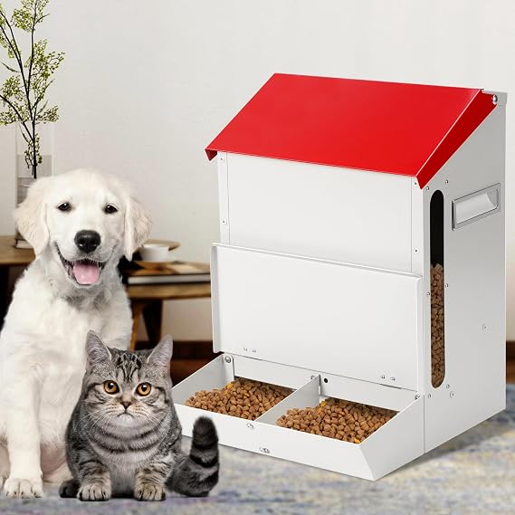 Automatic Cat Feeder for 2 Cats| High Capacity Double Bowls| Multiple Pets