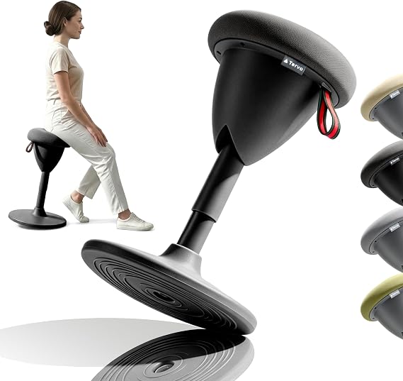 Tervo Model W - Wobble Stool - Ergonomic Standing Desk Chair - Sit Active