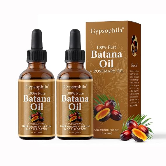 Batana Oil for Hair Growth -100% Pure Natural Hair Growth Oil, Nourishes The Scalp, Eliminates Split Ends, Reduce Hair Loss & Detox Your Scalp (2 Pack) for All Hair Types