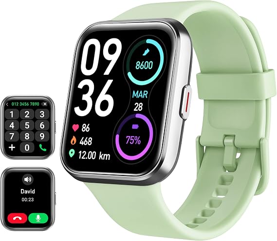 Smart Watch for Women, Answer/Make Call, Alexa Built-in 1.8" HD Fitness Watch with Heart Rate SpO2 Sleep Tracker, Ladies Smartwatch for iPhone Samsung Android, 120 Sport, 3ATM Waterproof Step Counter