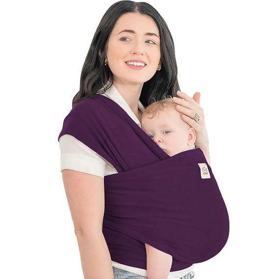 KeaBabies Baby Wrap Carrier, All in 1 Original Baby Carrier (Royal Purple)