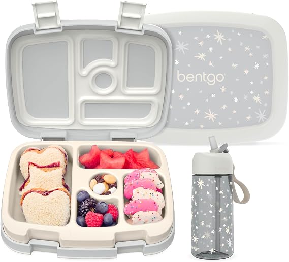 Bentgo Kids Prints Lunch Box Set With Water Bottle (Starry Sprinkle)