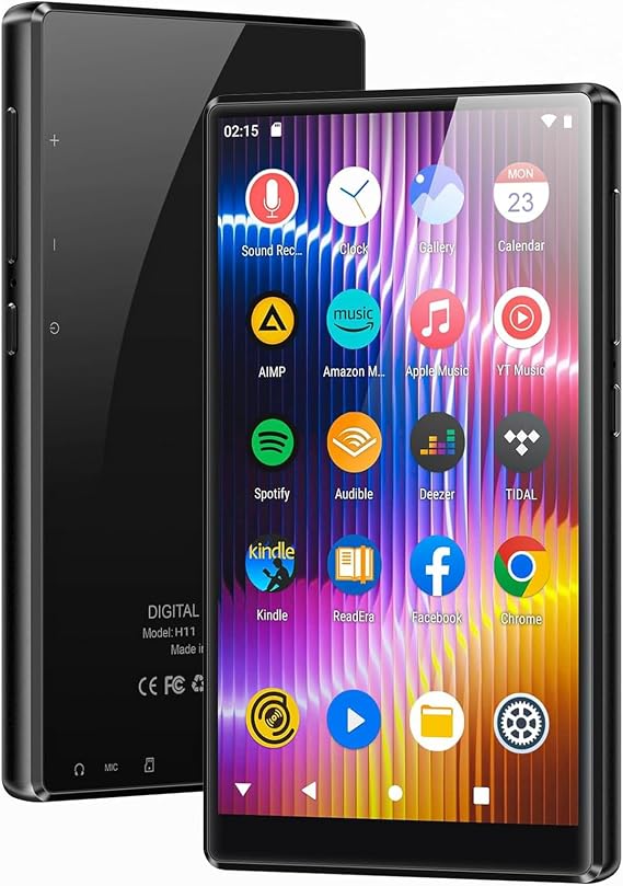 MECHEN 80GB MP3 Player with Bluetooth and WiFi，5" IPS Touch Screen 1080P | Music Player with Spotify，Deezer，Pandora，Amazon Music，Android MP3 Player with Audible，HiFi MP4 Player with Speaker