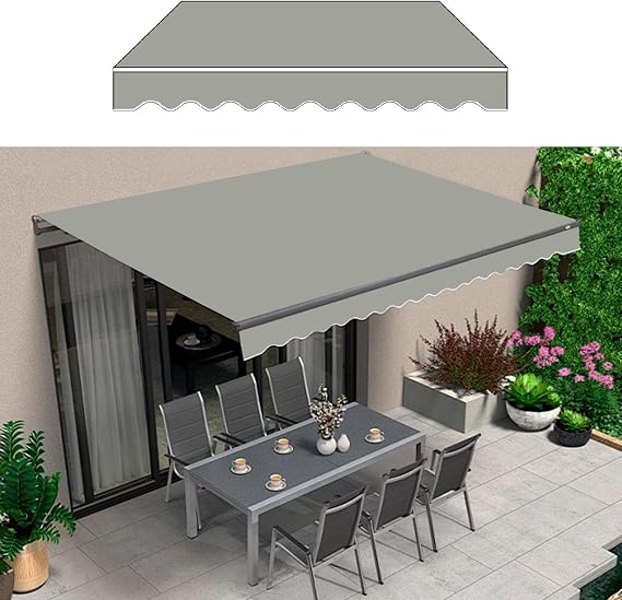 Sunsetter Retractable Patio Awning Replacement Fabric ,Replacement Awning Fabric,patio Covers For Shade And Rain,Waterproof Shade Sun Shade ,deck Cover Fabric,Canopy Deck Awnings Polyester,Frameless(8