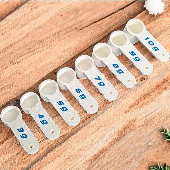 8 Adet Kreatin Ölçü Kaşığı - 3g ile 10g Arası Toz Gıda Takviyesi Ölçme Ölçeği