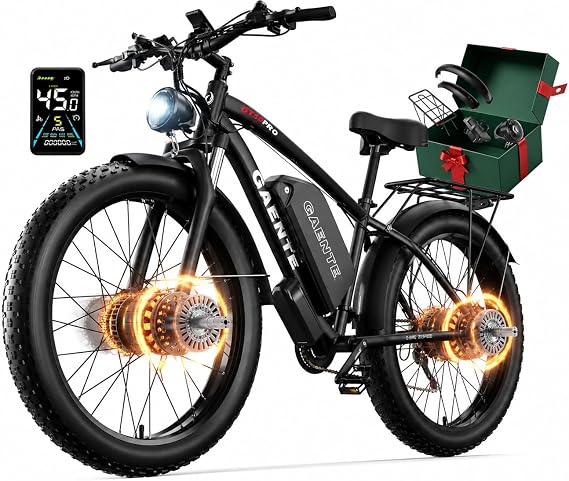 Electric Bike for Adults, 58V 36Ah Battery, 9000w Peak Dual Motor, Fat Tire