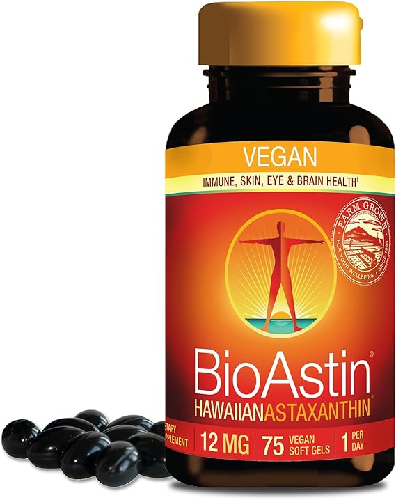 Nutrex Hawaii Vegan BioAstin Hawaiian Astaxanthin, 12mg, 75 Softgels