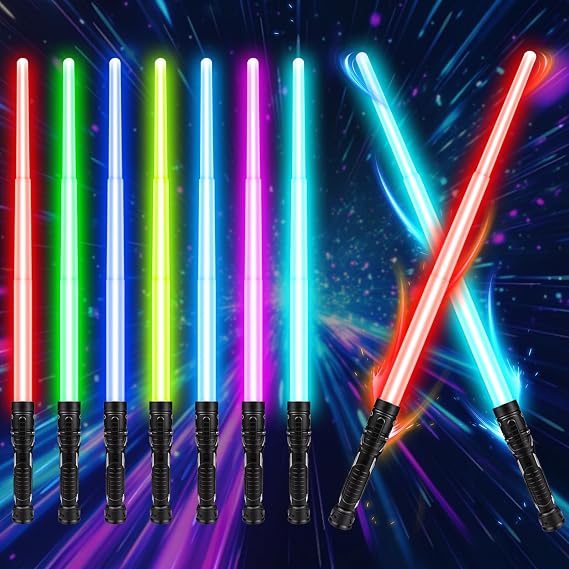 Lighting Sabers for Kids Lightsaber Toys for 3-12 Year Old Boys Girls Lightsaber with Sound for Kids Age 4 5 6 7 8 Light Up Saber Toys Present Gifts for Boys Girls Age 3+ (1PCS)