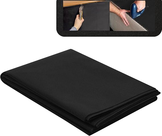 Upholstery Fabric Black Cambric Dust Cover for Bottom of Furniture, Chairs, Sofas, Couch, Box Spring 62 Inch by 3 Yard, 80 GSM