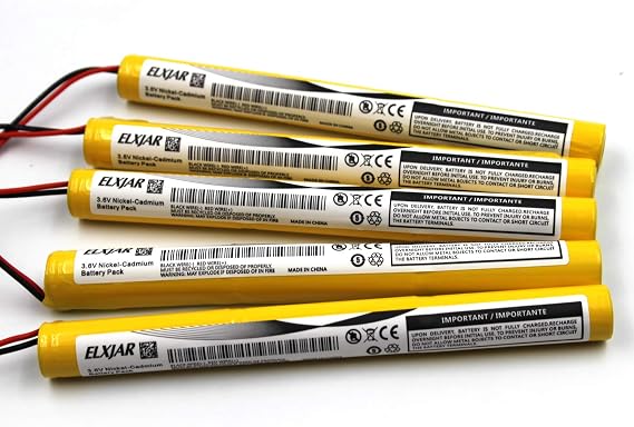 (5-Pack) 3.6V 800mAh Ni-CD Battery Replacement for Exit Sign Emergency Light 026-186 OSA-191 Teig T26000186 All Pro 026186 Cooper APEL APLEL NIC0625 Custom-4