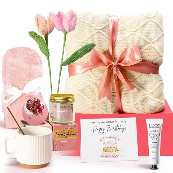 Birthday Gifts for Women, Get Well Soon Gifts Package,Relaxing Care Package, Birthday Gift Basket for Women, Happy Birthday Gifts for Her, Mom, Sister, Best Friend, Wife, Girlfriend
