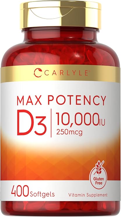 Carlyle Vitamin D3 10000 IU (250 mcg) | 400 Softgels