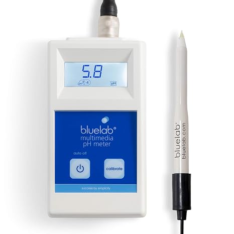 Bluelab METMULTI Multimedia PH Meter Digital Handheld Hydroponic Nutrient and Soil PH Meter for Measuring PH Levels in Nutrient Solutions and Soil