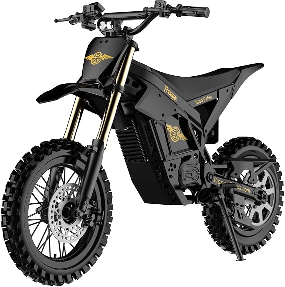Freego N5 Mini Electric Dirt Bike for Adults,2500W(Peak) Mid-Drive Motor, 37MPH, 48V/20AH Battery,14''/12'' Tire,Electric Motorcycle E Motorcross Hydraulic Brakes Full Suspension