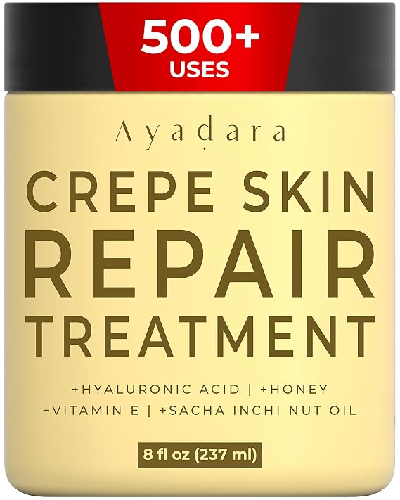 AYADARA Crepey Skin Repair Cream Hydrating & Firming Lotion with Collagen for Face, Neck, Arms & Legs, 8 oz