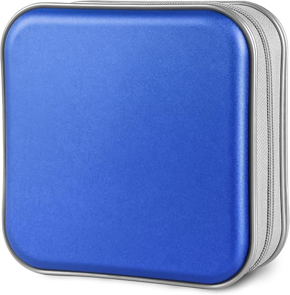 Siveit CD/DVD Cases 40 Capacity Disc Storage Binder for Car(Blue)
