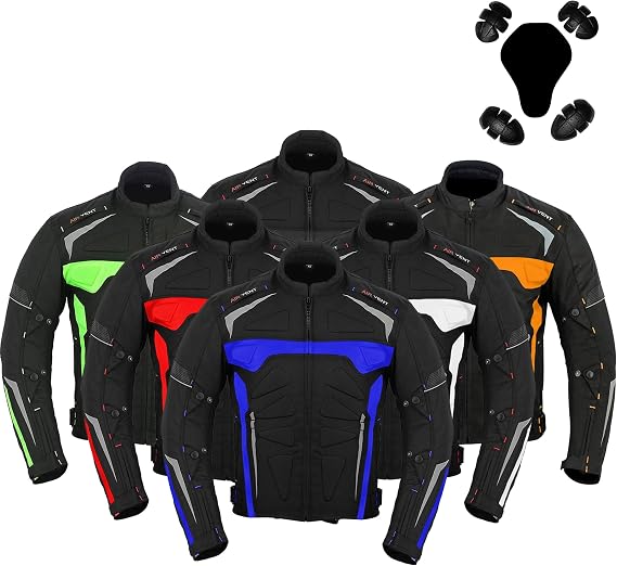 Mens Motorbike Jacket Waterproof CE Armoured For Bikers Mens Boys Coat.