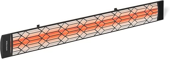 Infratech CD-6024 Black 61.25 Dual Element Heater 6000 Watt 240 Volt with Black Craftsman Fascia