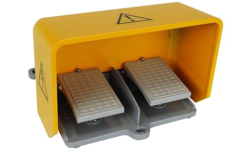 TEMCo Double Extra Heavy Duty Foot Switch W Guard - CN0005 Electric NONC Duel Pedaltwin