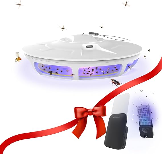 Mosalogic Black Fly Trap with Flea Trap for Inside Your Home Fly Insect Trapper