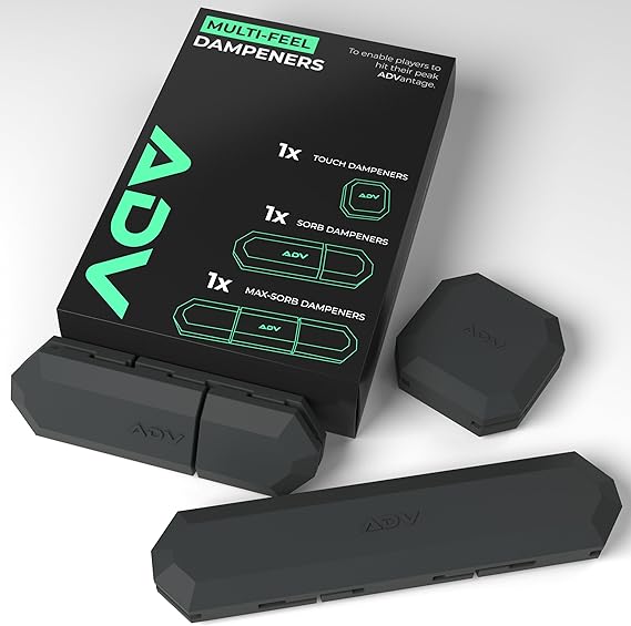 ADV Tennis Dampener with Custom Feel - 3 Pack - Racket Shock Absorber to Reduce Vibration, Relieve Symptoms of Injury and Stay on the Racket - Engineered Poly-Silicone Tennis Racket Dampener