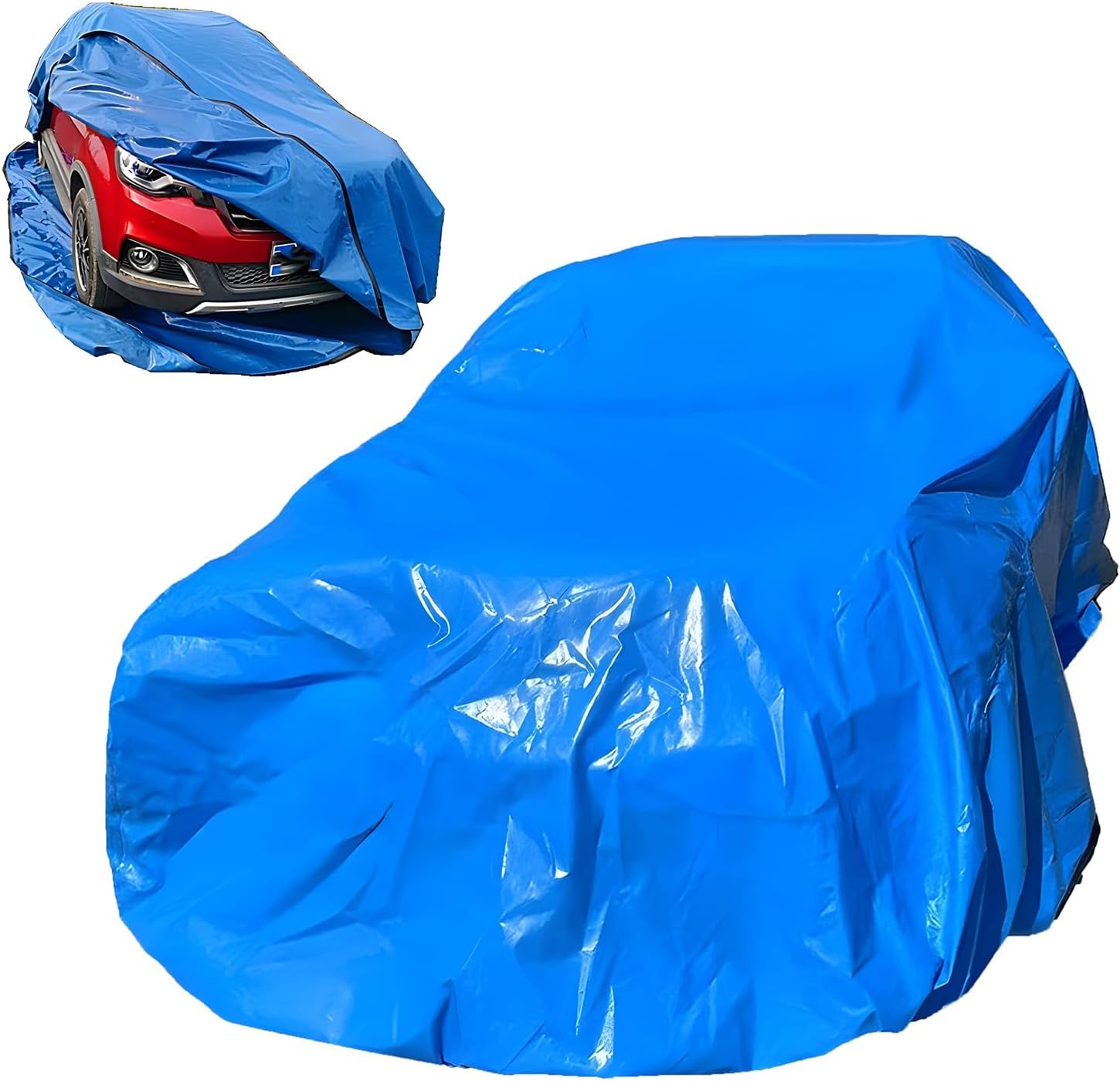 Car Cover Waterproof Car Cover Thick PVC Material, Fully Enclosed Sealed Car Flood Cover and Inflatable Garage, for Sedan SUVs(Small)