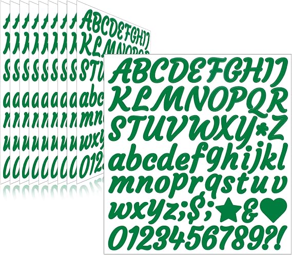 Letter Stickers,Mailbox Numbers,1 Inch Waterproof Vinyl Alphabet