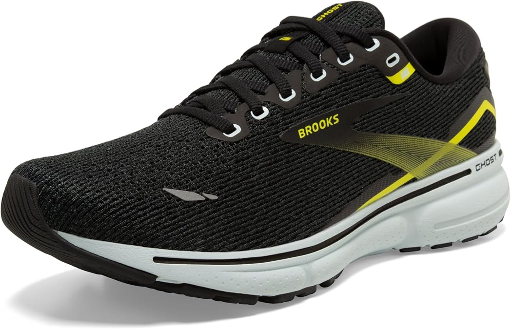 Brooks Men's Ghost 15 Neutral Running Shoe, Alloy/Oyster/Black