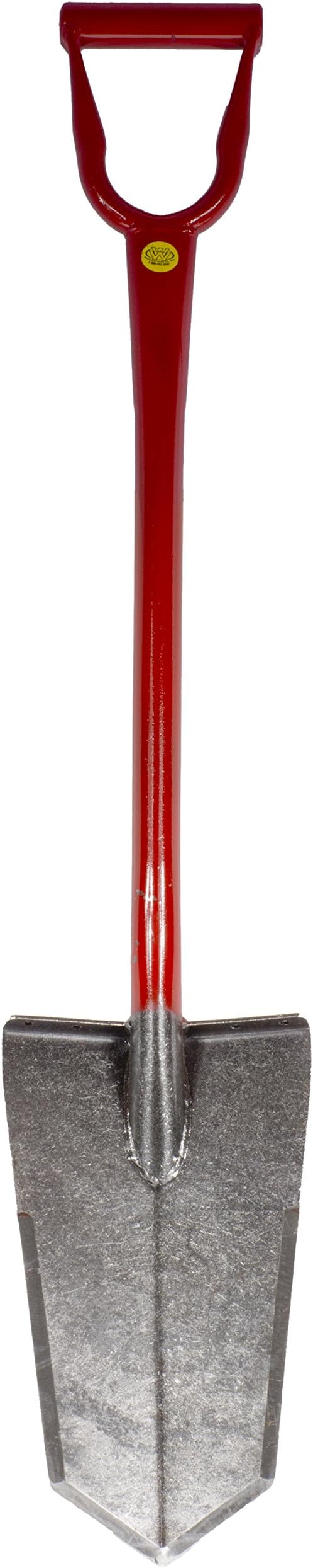 Super Sampson D-Handle Shovel with Heat Treated Blade Red for Gardening and Metal Detecting